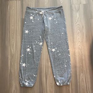 Monrow grey star sweatpants size xs